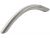 Curved Handle - Length 154mm, Screw Centres 128mm - Brushed Nickel STRT128-SN