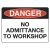 Safety Sign 'Danger No Admittance' 600x450mm Metal