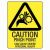 Safety Sign 'Caution Pinch Point' 300x225mm Poly